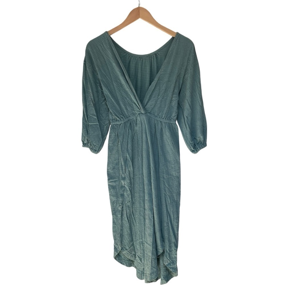 Free People Beach Seasons in the Sea Green Open Low Back Bohemian Midi Dress XS - Picture 4 of 10